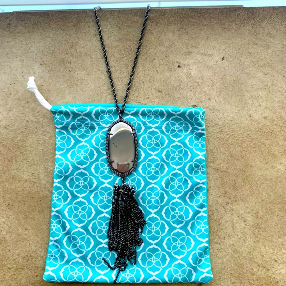 Kendra Scott Gunmetal Necklace